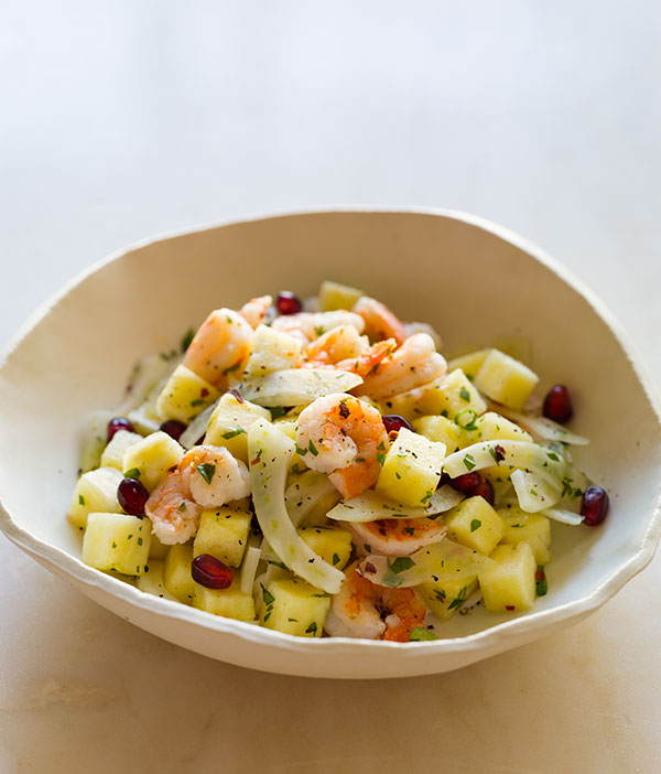 Shrimp, Pineapple and Pomegranate Salad