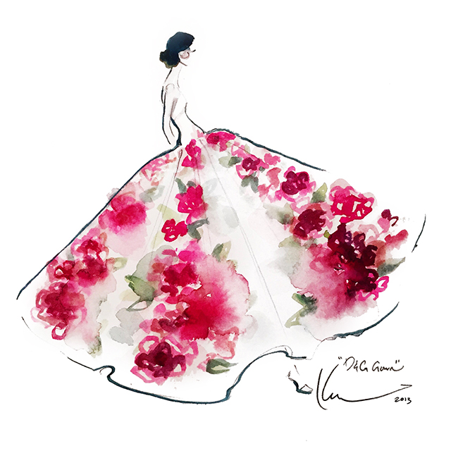 Katie Rodgers Paper Fashion D&G Dress