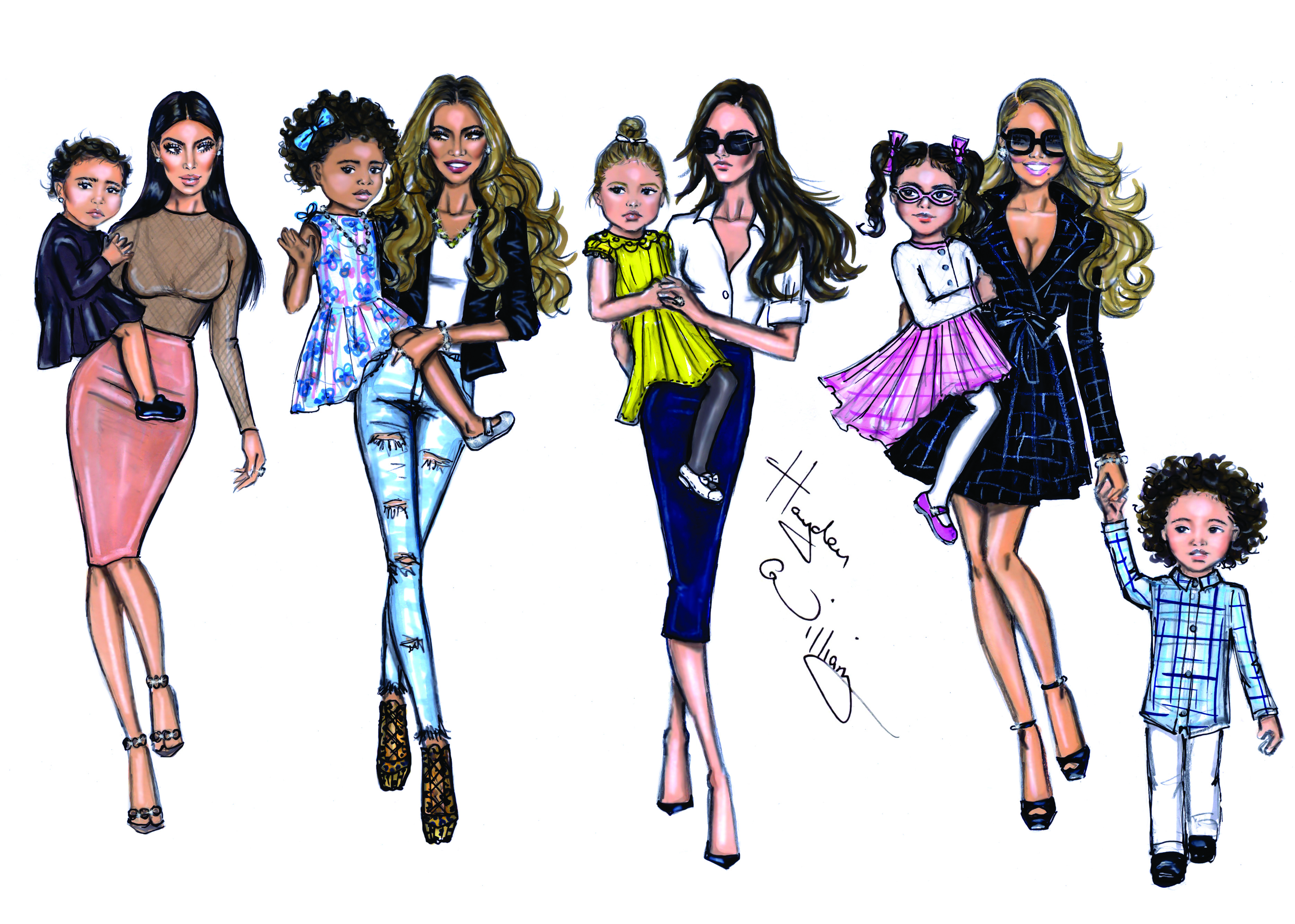 Mother Kim Kardashian North West Beyonce Blue Ivy Victoria Beckham Harper Mariah Carey Hayden Williams