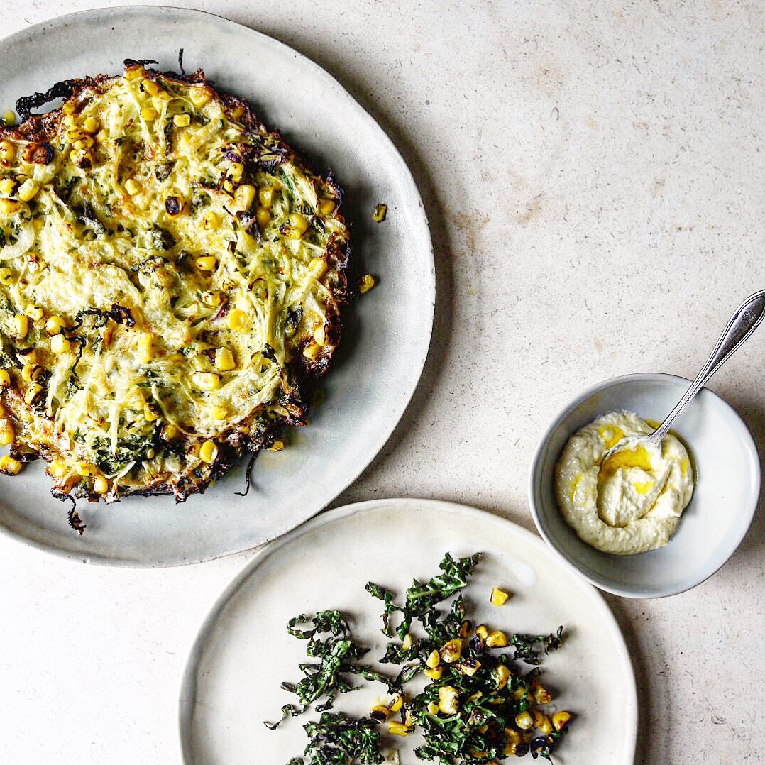 Anna Barnett - Cardamom Paneer with Pistachio, Almond and Avocado Cream served with Lime Slaw