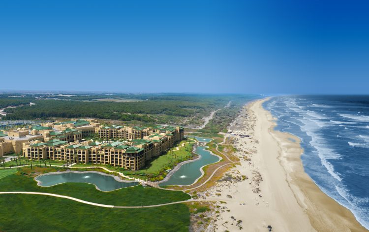 Mazagan Beach Golf Resort Casablanca Morocco 39 000 Feet Up In The Air Dusk Slowly Crept As Sun Began To Set On Burning Horizon Soon Only Ling Lights Of Casablanca Became