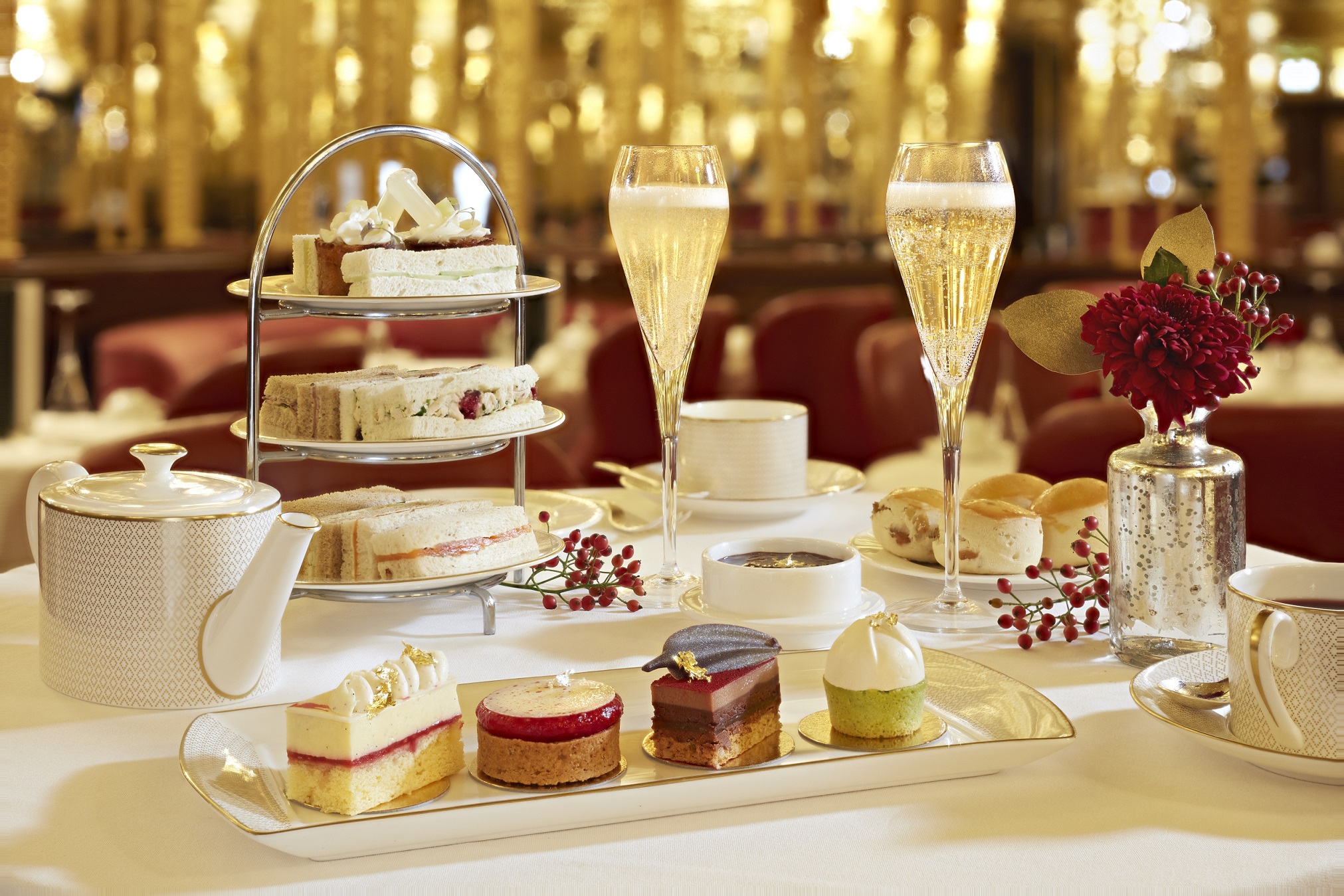 Festive Diptyque Afternoon Tea, Hotel Cafe Royal, London