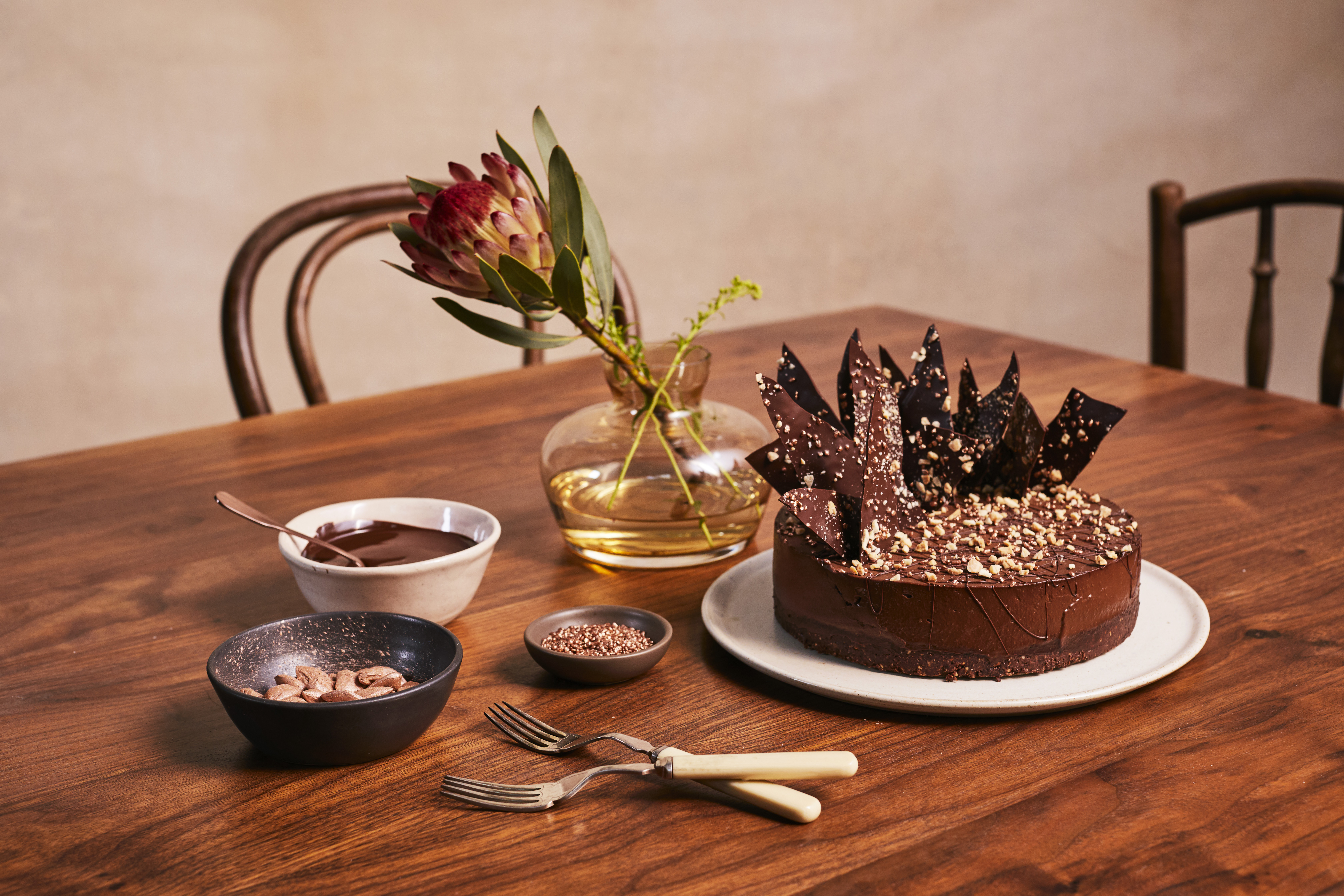 Lucie Bennett’s vegan chocolate ganache cake
